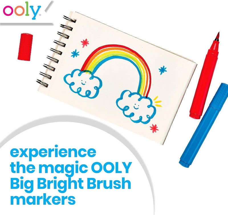 Ooly Thick Washable Toddler Markers with Jumbo Grip, Big Bright Brush Tip Markers for Toddlers with Jumbo Barrel, Perfect for Little Hands - BRUSH TIP - Image 5